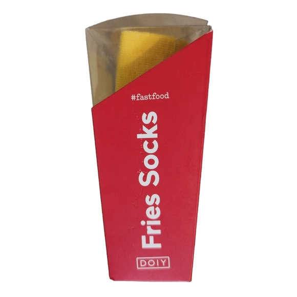 NWT Novelty Mid Length French Fry Fries Socks One Size. - Picture 8 of 9